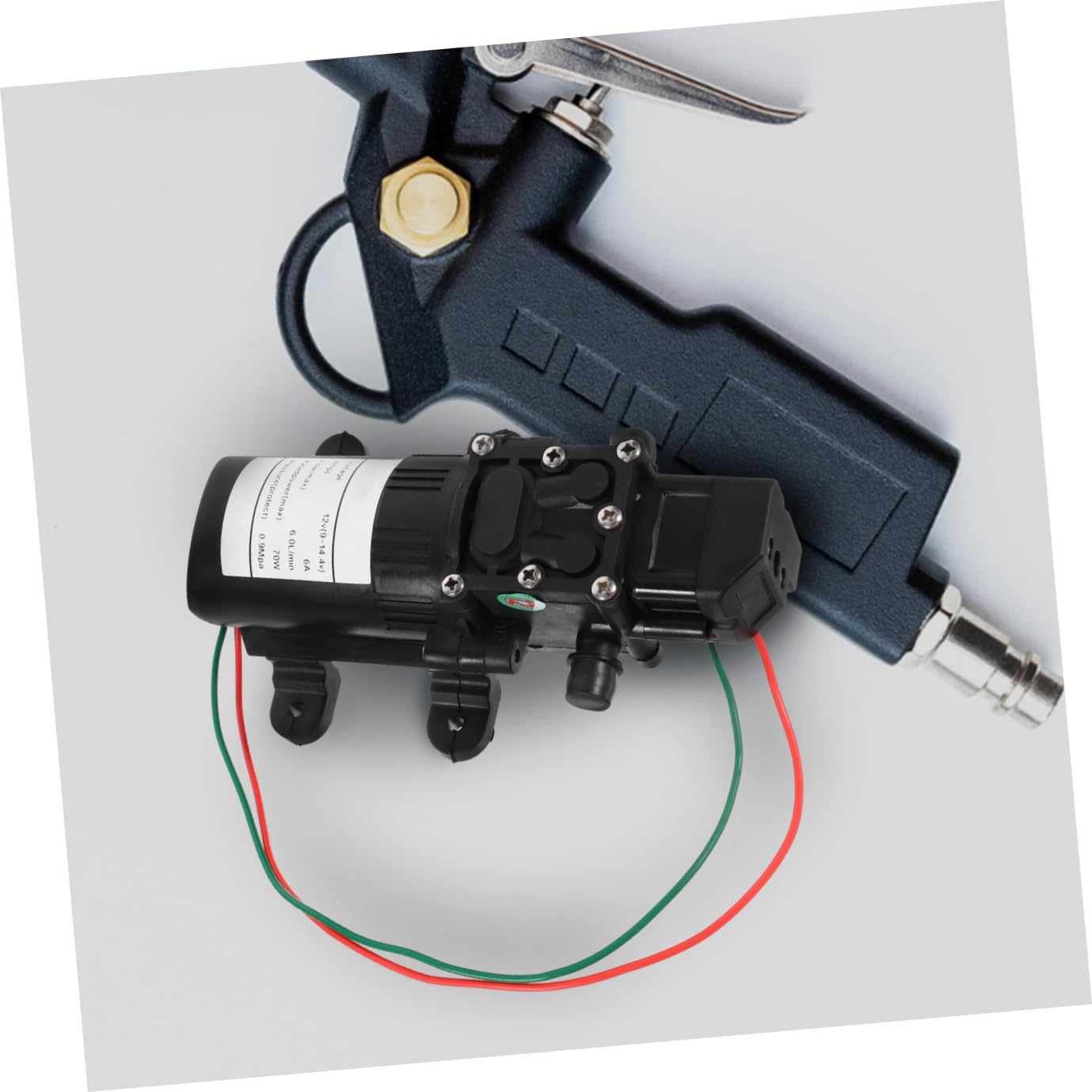Bomba de Diafragma Eléctrica 12v 70w Negra de Plástico Alta Presión y Gran Flujo para Filtro y Bomba de Presión
