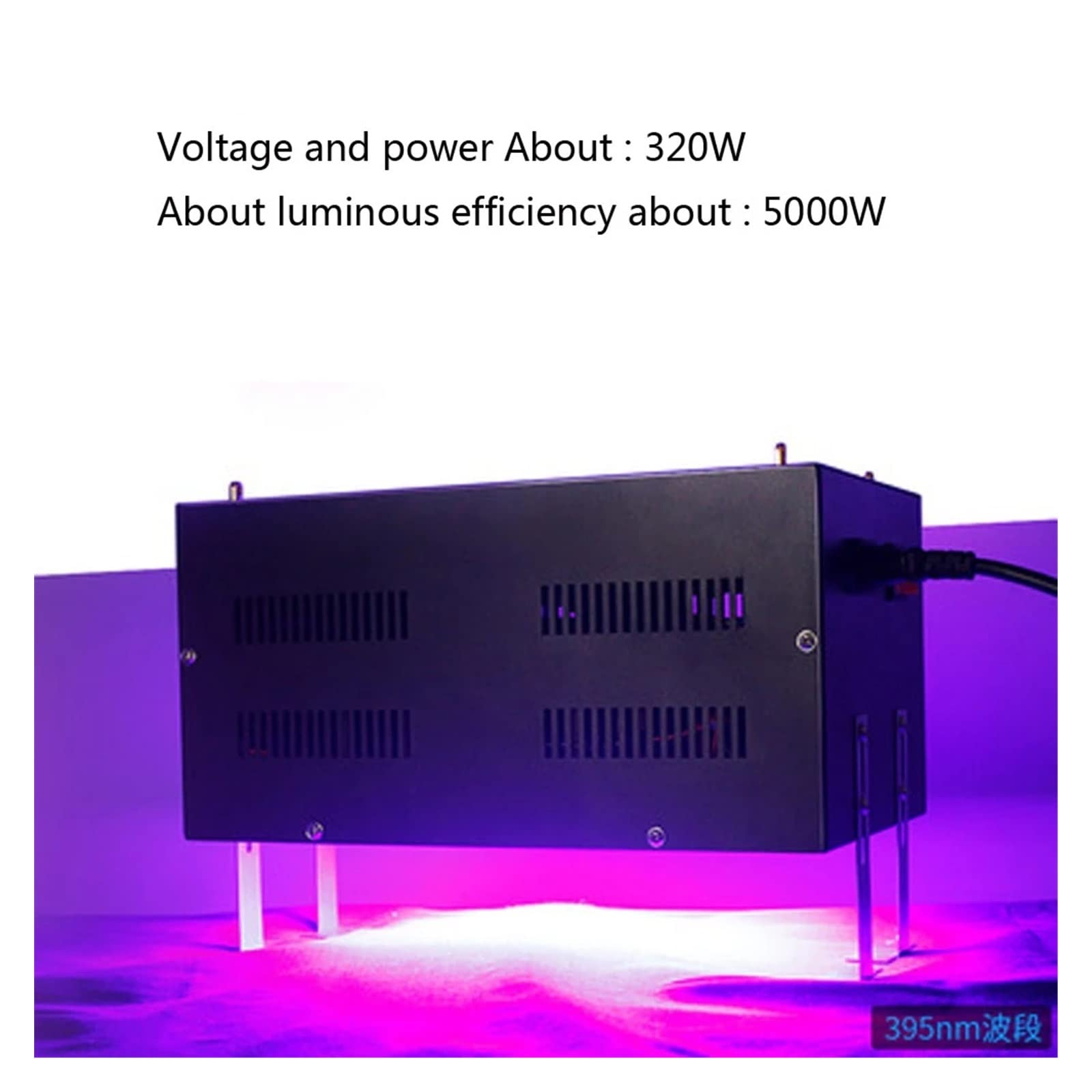 Lampada LED UV, 5000W Led UV Gel Curing Lamp High Power Ultraviolet Black Light Macchina da stampa Vetro Inchiostro Vernice Serigrafia Resina Stampa 3D(365nm)