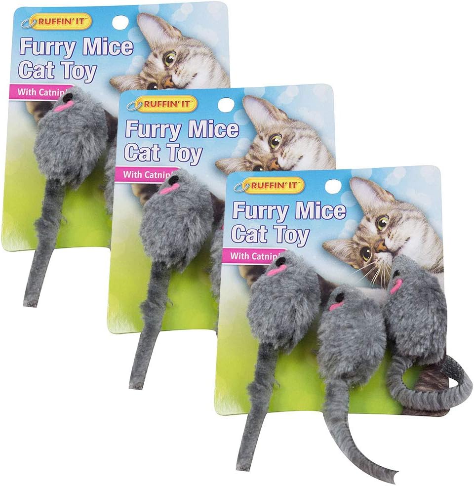 American Leather Meow Moments Catnip Scented Toy Mouse, 3-Pack (9 Mice)
