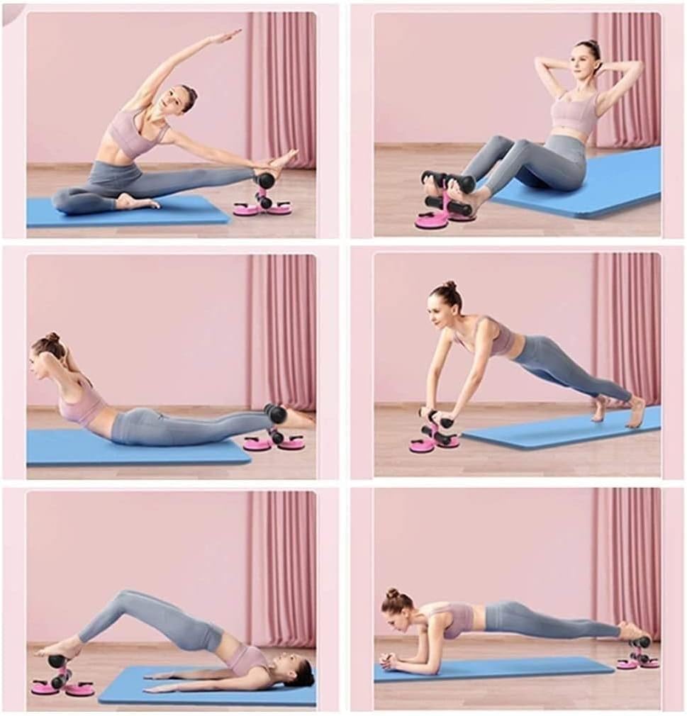 Portable Sit Up Bar - Sit-Up Assistant Device with 2 Strong Suction Cups - Ab Crunch Machine - Exercise Equipment Abs Master for Easy House Workout