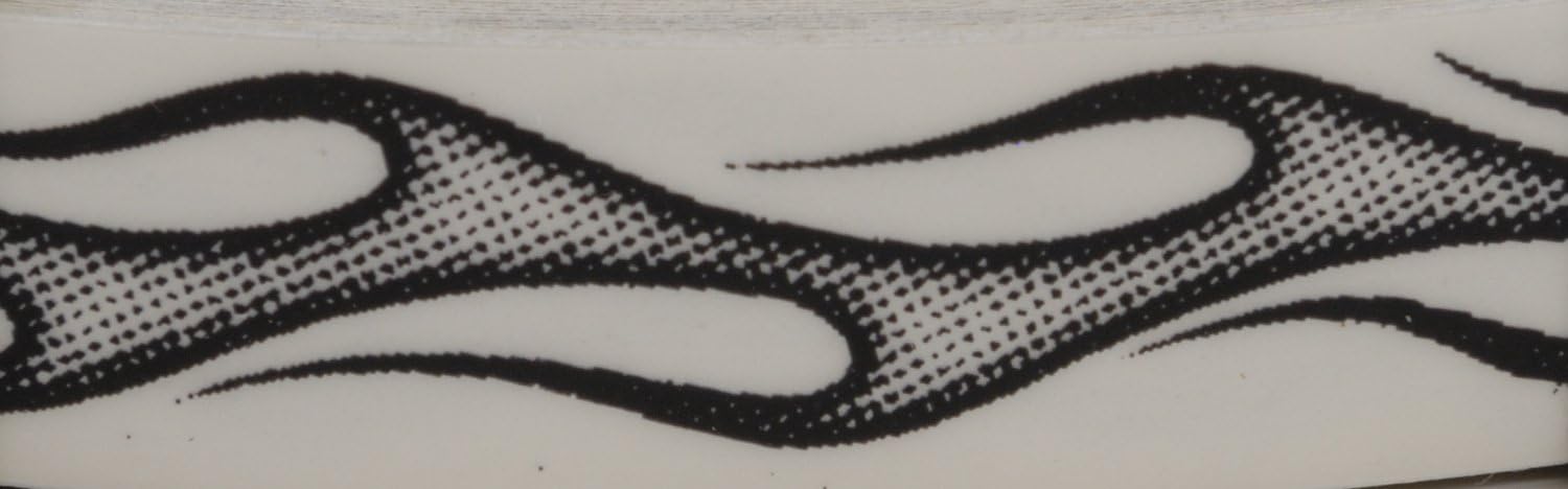 Sharpline 207 Diablo Flames Accent Stripe - 1/2" X 150' - 055 - Black on Clear