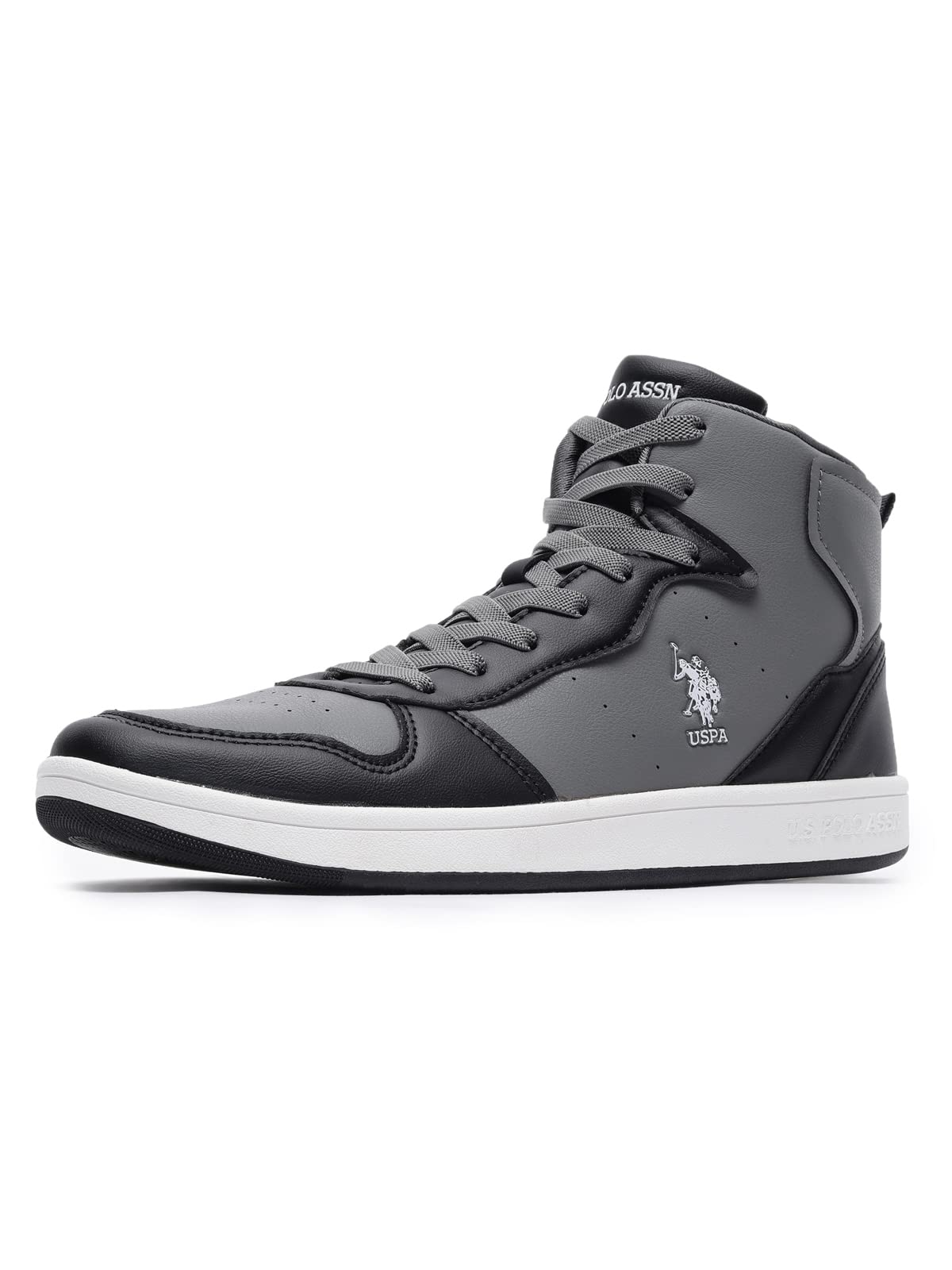 U.S. POLO ASSN. Mens Rowan Grey Mid-Top Sneaker - 7 UK (2FD22525G07) (B0BC6K2YNW) Amazon Price History, Amazon Price Tracker