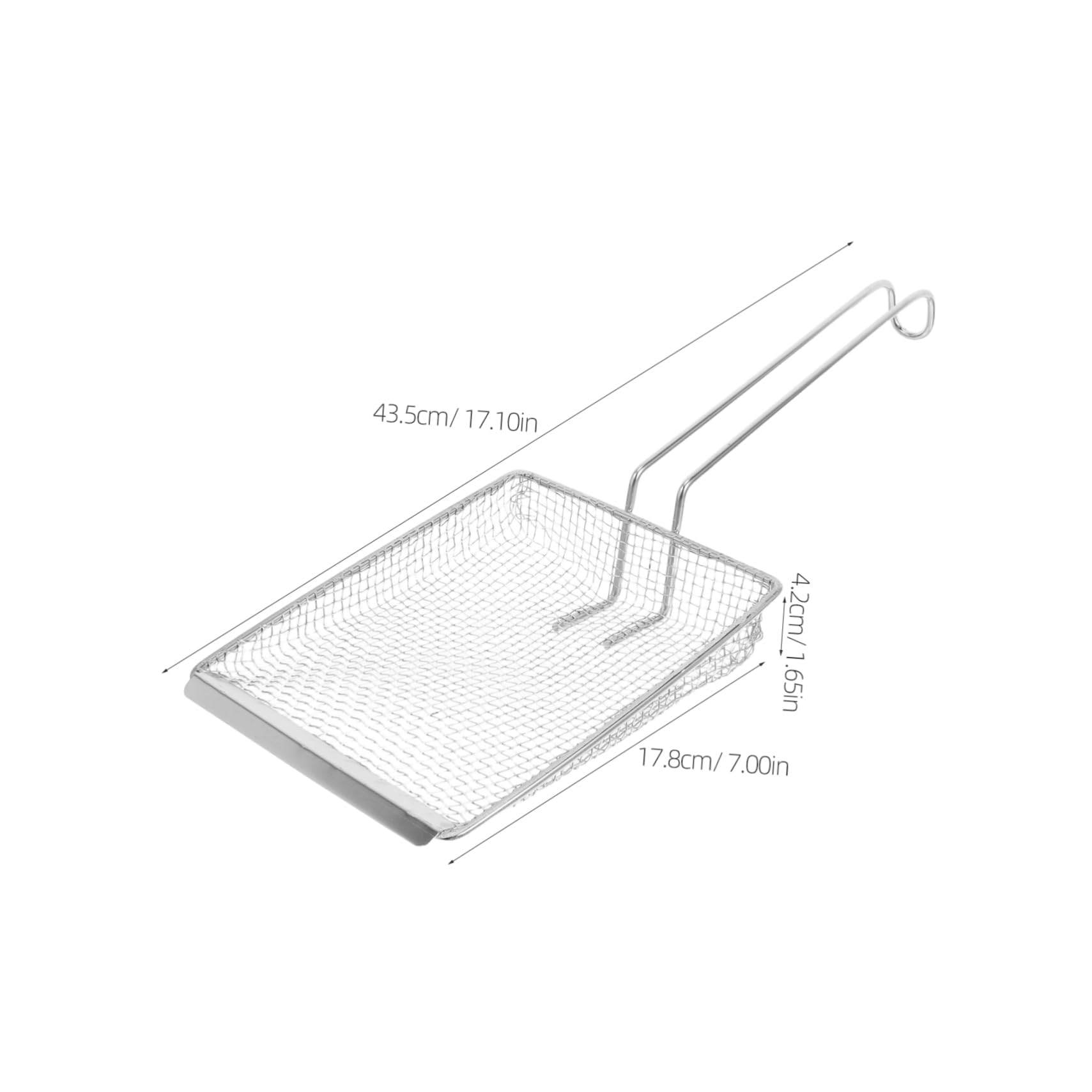 Mipcase French Fry Skimmer Strainer Spoon Durable Stainless Steel Cooking Spider for Oil Filtration Ergonomic Handle for Comfortable Use Kitchen Tool for Frying and Cooking