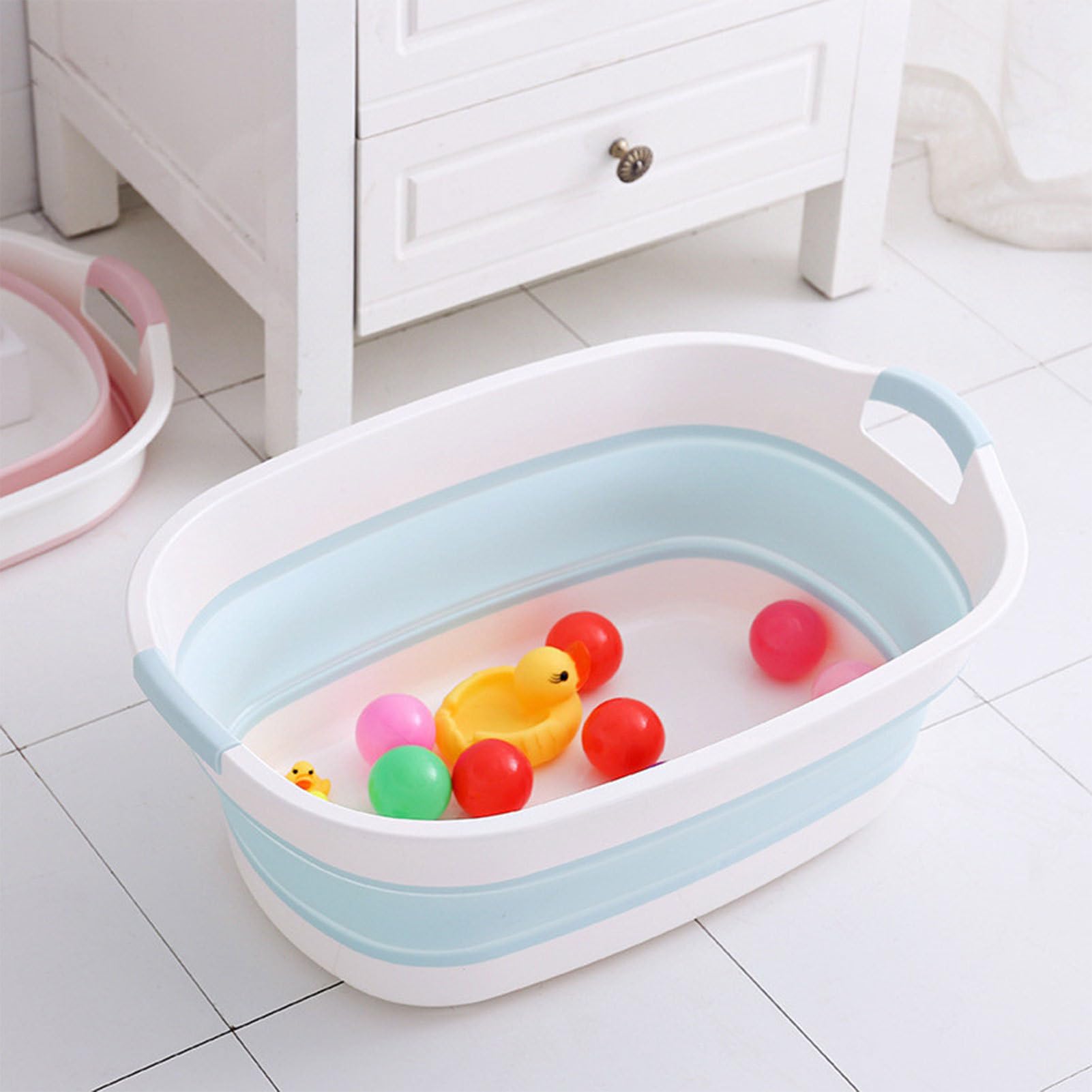 Piegare Un Bagno Del Bambino - Bagni Più Grandi Per I Bambini Più Grandi Al Tempo Del Bagno | Essentials Per La Vasca Da Bagno Di Neonati Con Supporto Non Antiscivolo Cuscino Da Viaggio Pieghevole