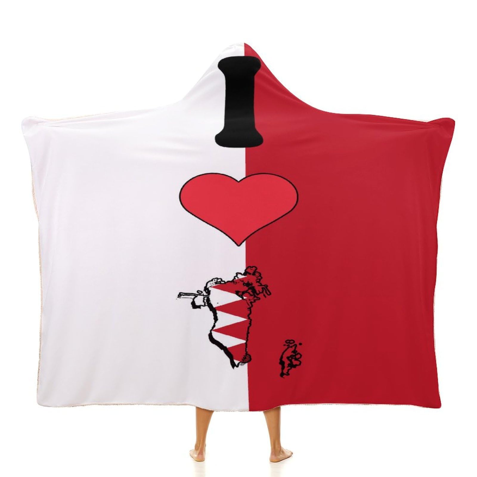 Couverture à capuche Bahreïn grand format, le cadeau d'anniversaire original pour adulte