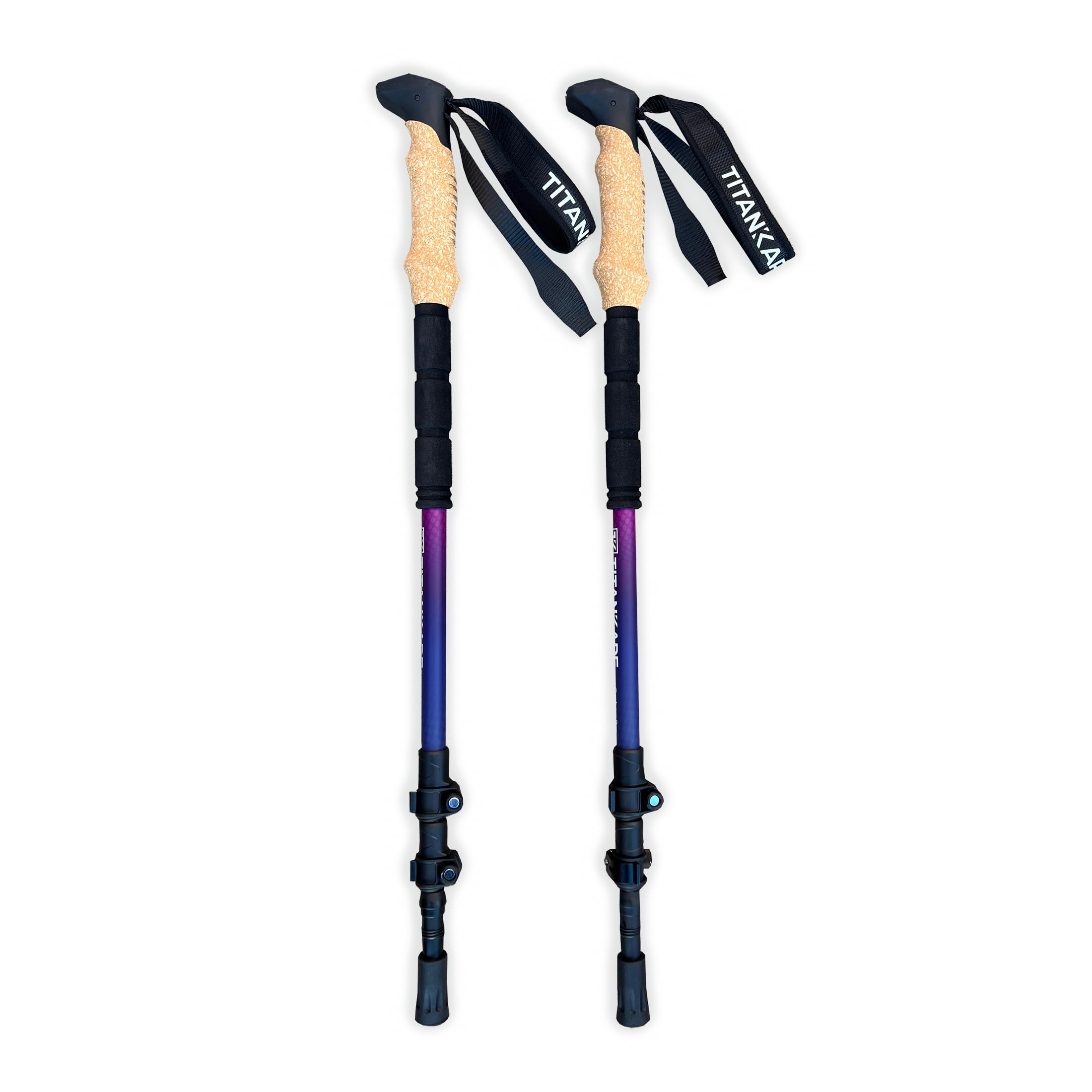 Bastones de senderismo para caminar – Bastones de senderismo con agarre de corcho para mujeres y hombres, bastones de marcha nórdica para personas mayores, ultraligeros, plegables, equipo de