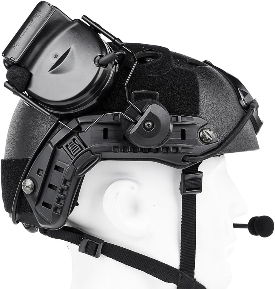 GLECTICAL Tactical Airsoft Wargame headset with mic Without Noise Cancellation Function with ARC Rail Adapter and U94 PTT Kenwood - Image 4