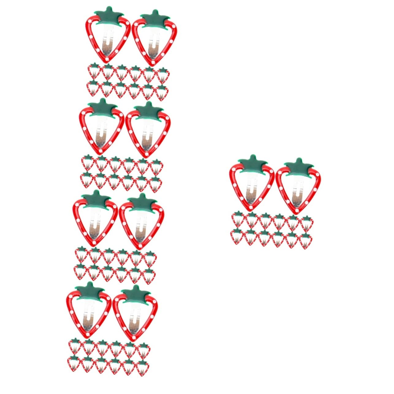Clips à cheveux fille UPKOCH x75 : assortiment d'épingles mignonnes fraise - 8