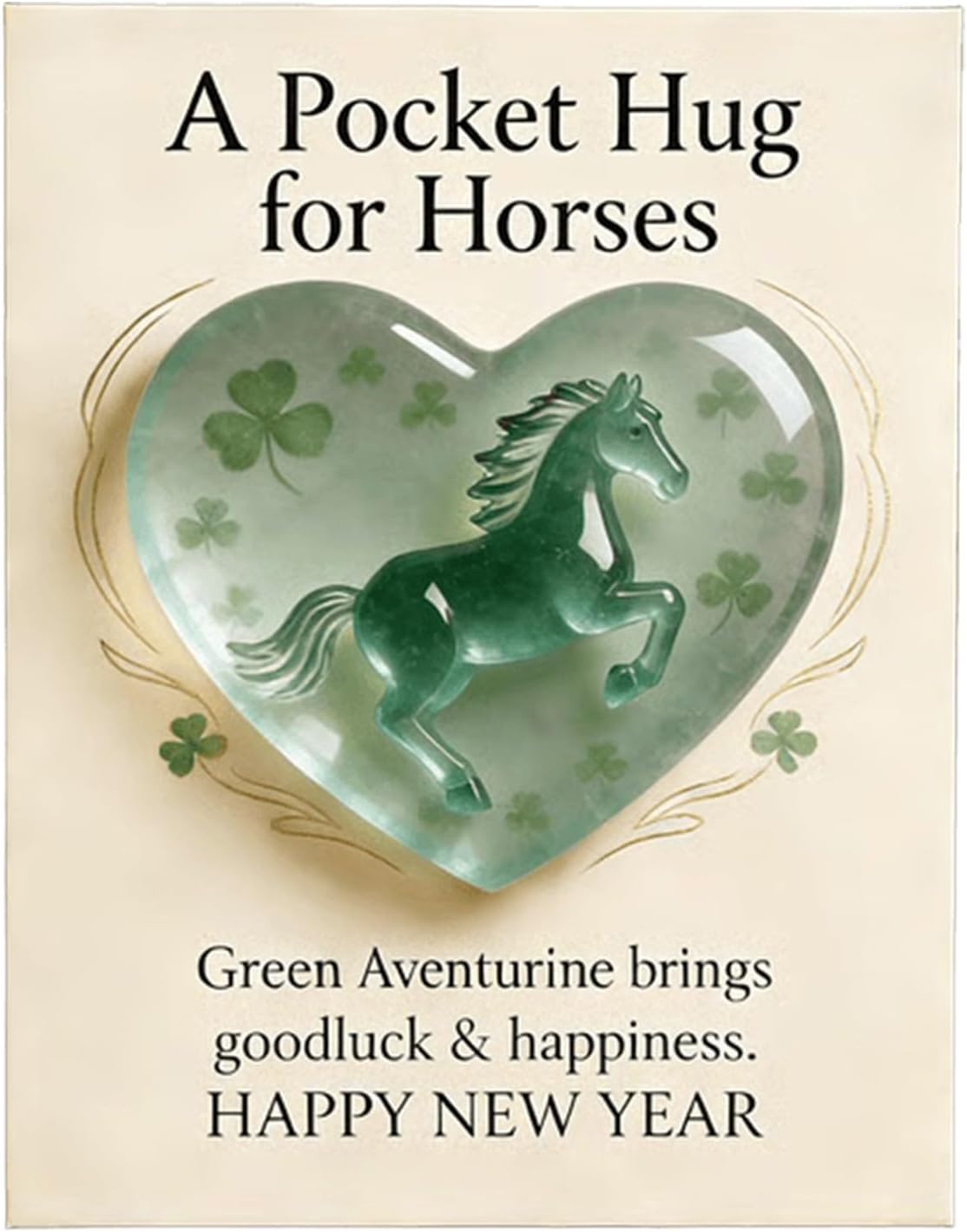 Lucky Crystal Horse Figurine 2026 - Clear Amethyst Green Resin Year of the Horse Statue, Good Luck Mascot Ornament, New Year Zodiac Desk Decor, Symbol of Strength, Wisdom & Success
