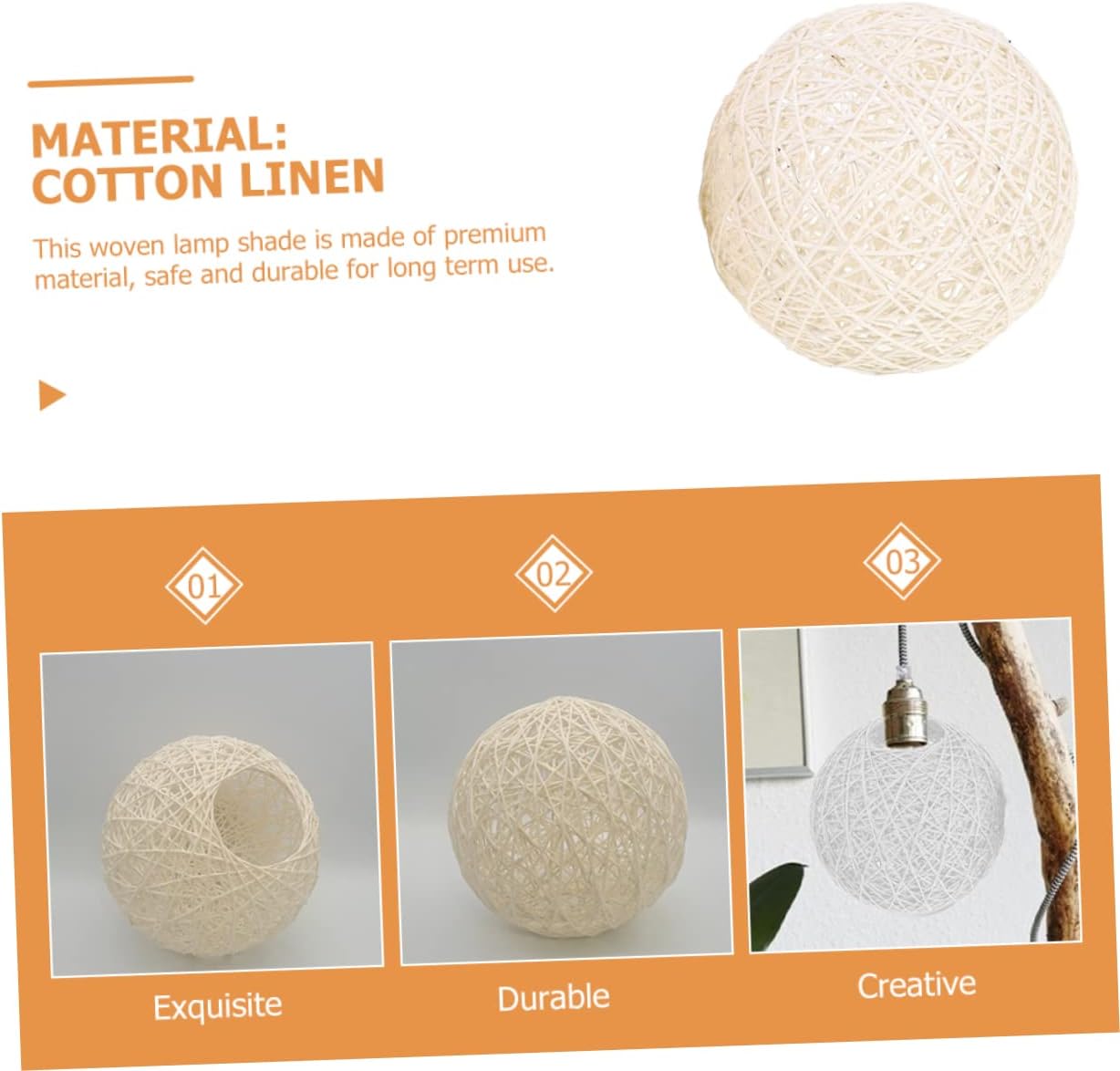 Woven Rattan Lamp Shade Cover for Ceiling Fixtures Elegant Hanging Light Decor for Living Room Bedroom Dining Space Softens Light and Creates Warm Atmosphere