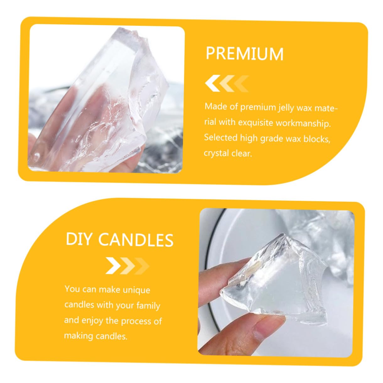 LIFKOME Cera Natural para Hacer Velas Diy, 1 Bolsa de Cera Transparente para Manualidades, Adecuado para Actividades en Días Lluviosos y Fabricación de Velas Artesanales