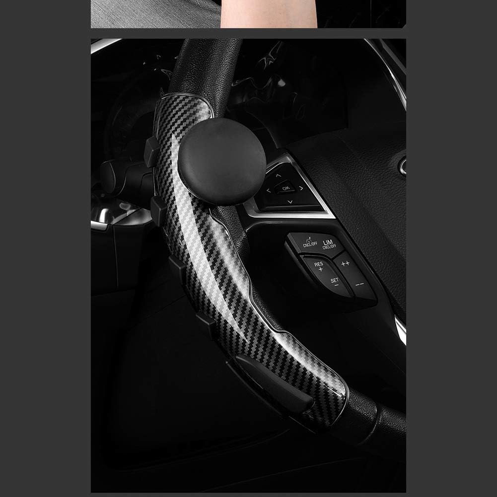 Steering Wheel Cover with Spinner,Universal Steering Wheel Cover Anti-Slip Steering Wheel Spinner Knob 360 Degree Rotatable Car Power Handle Spinner for Car Vehicle,Black