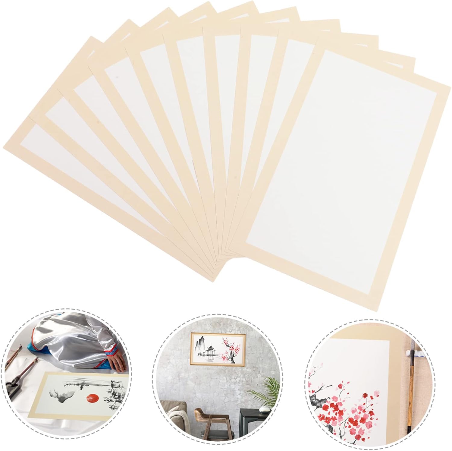 Beatifufu 10sheets Thick Rice Paper Calligraphy Paper Pad for Chinese Painting Drawing