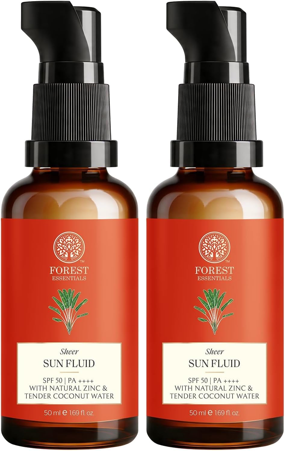Forest Essentials Ayurvedic Mineral Sunscreen with SPF 50 PA++++ | No White Cast, Light Weight Hydrating Formula | With Vitamin C | Protects from UVA/UVB Rays | For all skin types