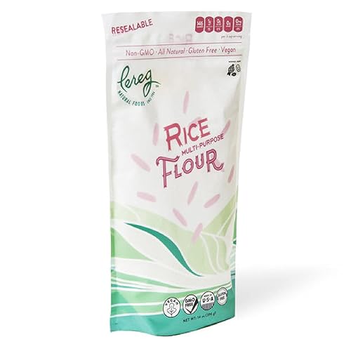 Miniatura 5 de Harina de arroz blanco de alta calidad (14 onzas), hecha de arroz blanco molido para hornear sin gluten, vegano, sin OMG y kosher