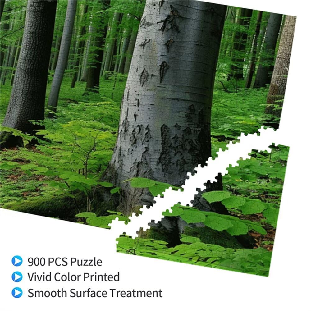 Puzzle Forêt 900 Pieces Paysage Puzzle Adultes 87 x 34 cm DIY Difficile Classiques Jigsaw Panoramique, Adulte Jeu éducatif, 2025 Bois Jigsaw Art Impossible Famille Challenge, Cadeau pour Femme S-5