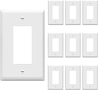 Vista 29 de ENERLITES Interruptor de luz decorativo o placa de pared para toma de receptáculo, sobre-tamaño de 1 banda 5.5" x 3.5", policarbonato termoplástico