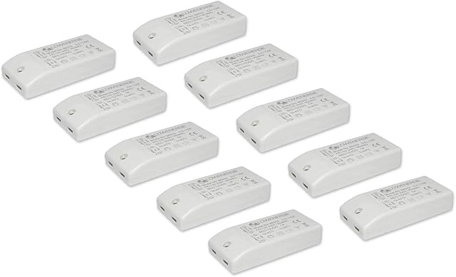 10 Pack Lowenergie 12w LED Driver Transformer 240V AC to 12V DC for LED Lighting