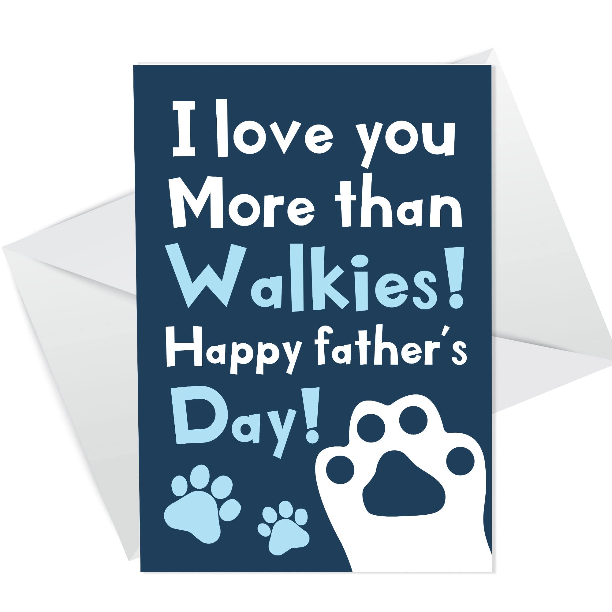 RED OCEAN Novelty Fathers Day Card From Dog Funny Humour Card For Dad Grandad Step Dad