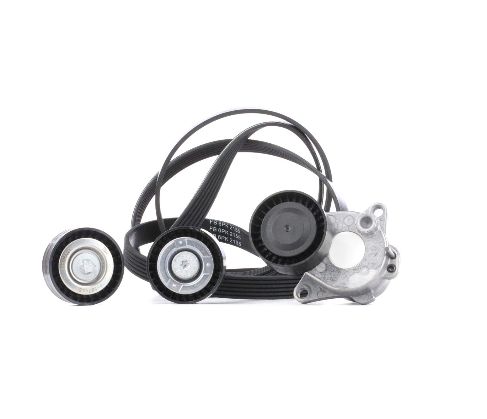 INA Kit Cinghie Poly-V 529 0321 10 2155mm Compatibilità con MERCEDES-BENZ Classe C Sedan W204 Classe C T-modell S204 GLK X204 Classe M W166 Classe E Coupe C207 Classe C Coupe C204