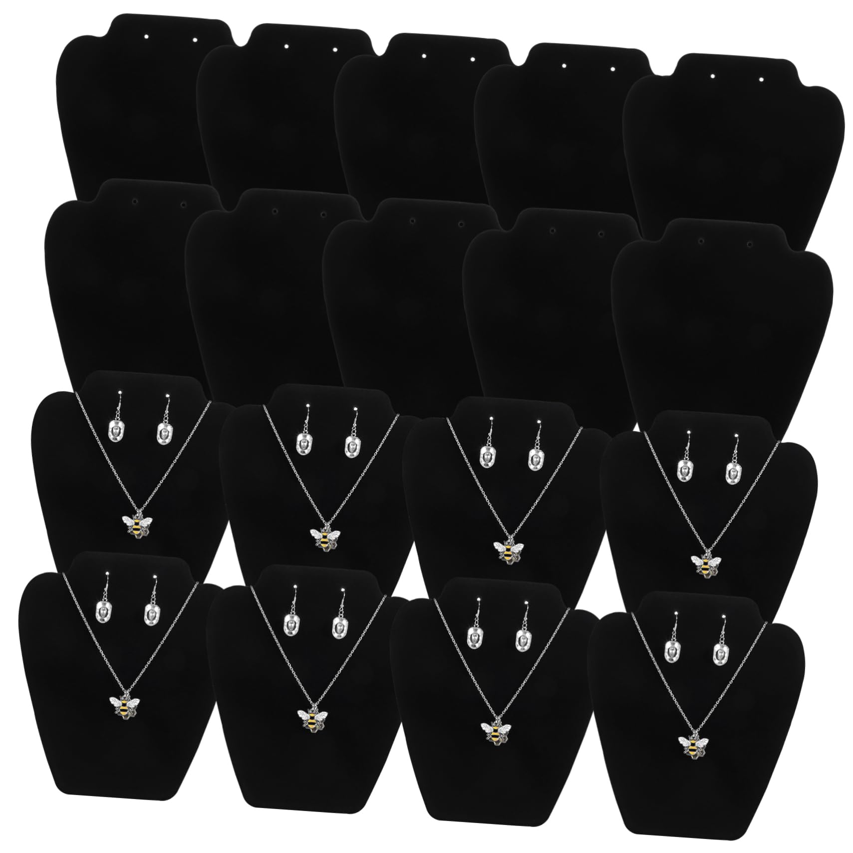 Présentoir à bijoux buste BESPORTBLE pour éviter les chaînes emmêlées avec 18 supports