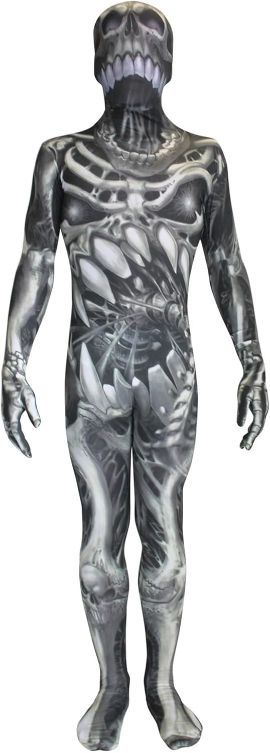 Morphsuits Kids Skull & Bones Monster Costume - Medium 3'6-3'11 / 8-10 Years
