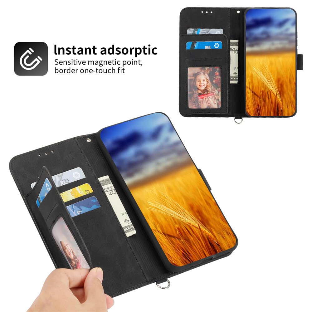 Generic etui kompatybilne z iPhone 15 PRO MAX (kolor: brązowy) stylowy magnetyczny portfel skórzany z klapką z przegródkami na karty
