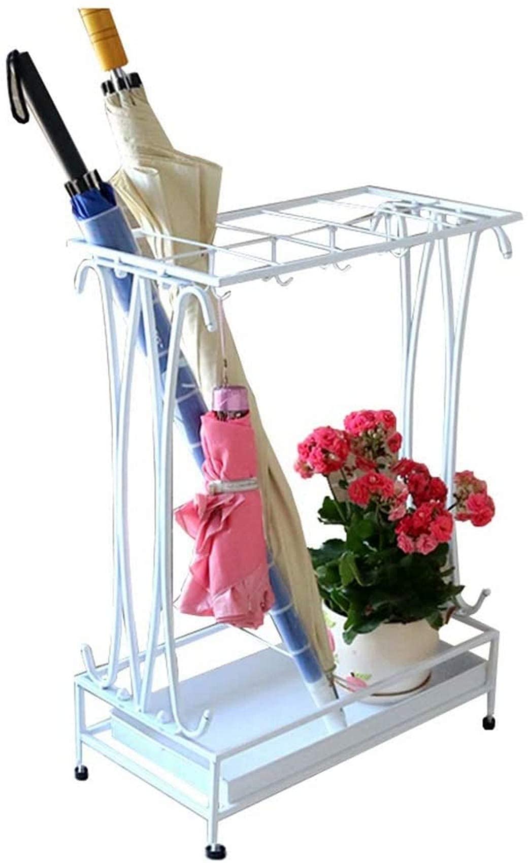 Porte-parapluies en métal noir idéal pour organiser l'entrée de votre entreprise