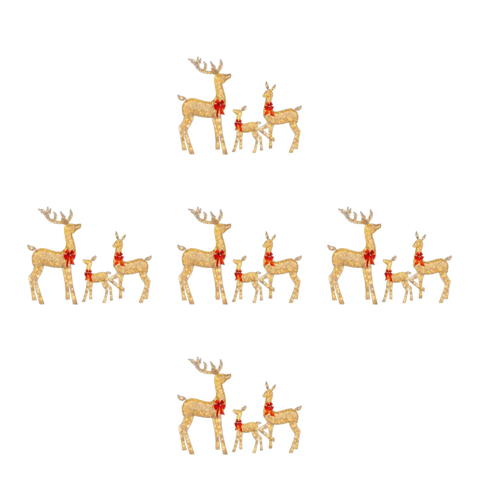Decorazione natalizia con renna luminosa a LED, decorazione natalizia con renna, ornamenti di Natale con luce da giardino, illuminazione per esterni, renna di Natale