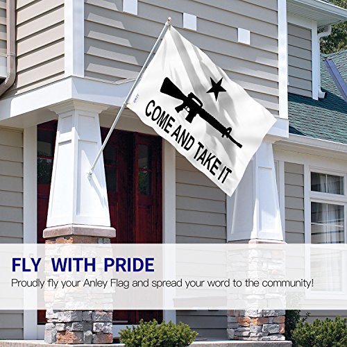 ANLEY Fly Breeze 3x5 pés M-4 Gonzales Bandeira de bandeira americana - Cor vívida e resistente ao de