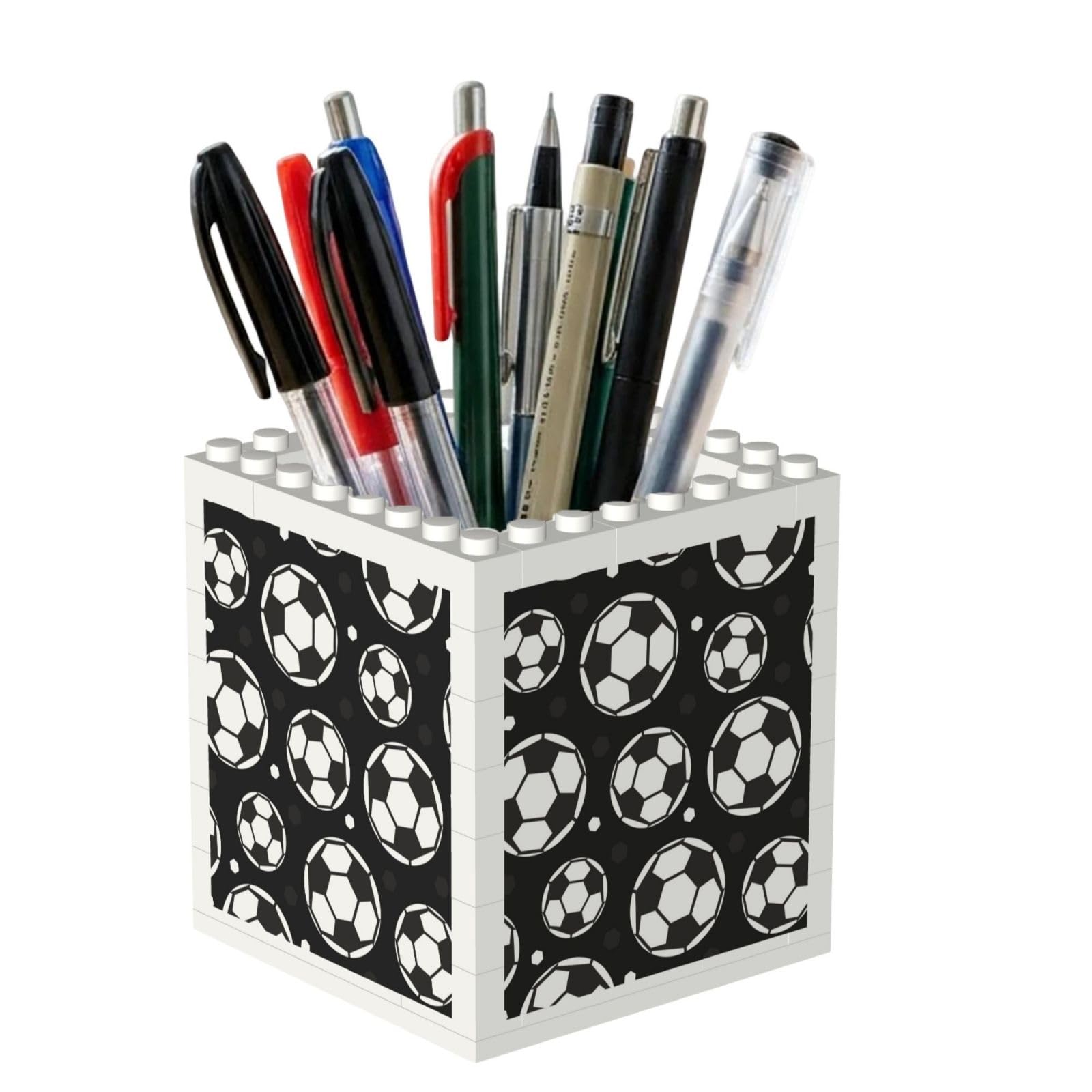 Poadnly Football, Pen Pot Pencil Holder for Office Home School, Compact Desk Organiser for Office Stationery
