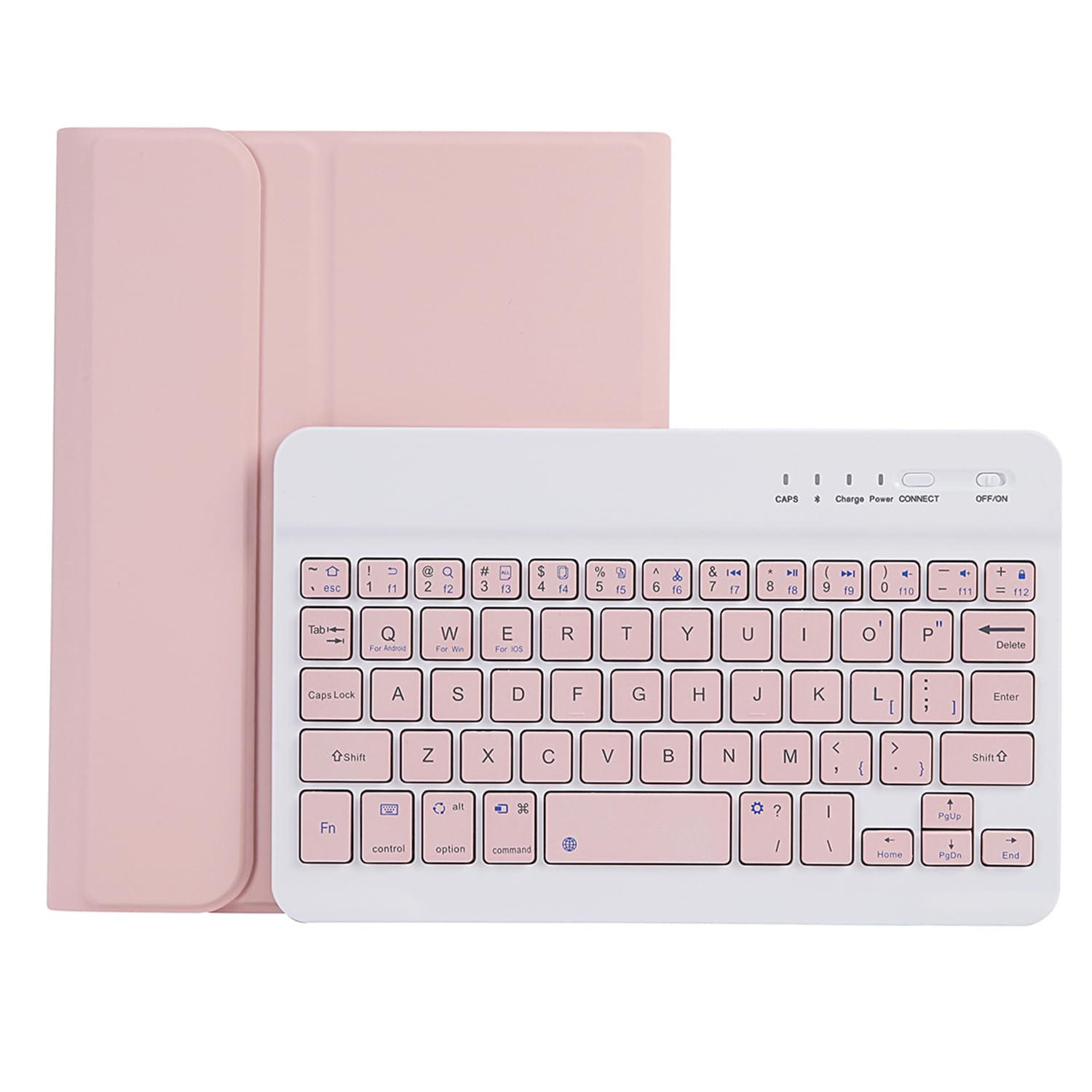 Custodia tastiera per iPad mini 5/4/3/2/1 7.9 pollici cover tastiera wireless magnetica rimovibile QWERTY per iPad mini 1/2/3/4/5 7.9"(Rosa)