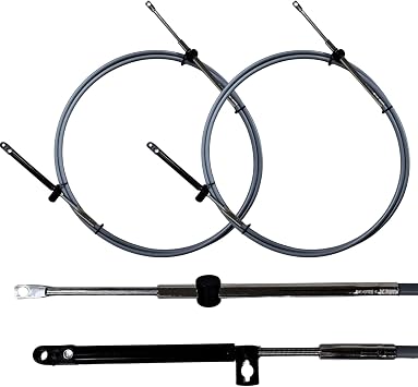 New Throttle/Shift Cable for Mercury Mariner Outboard Motor 2 Pcs 12 Ft. Gen I 33C