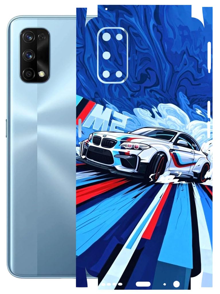 AtOdds - Full Body Back Screen Guard Protector Film - Lamination Wrap Skin Sticker Compatible with REALME 7 PRO | Scratchproof Matte Finish (BWM)-image-6