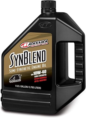 Miniatura 5 de Maxima 34901B Syn Blend4 10W-40 - Aceite para motor de motocicleta, botella de 1 litro (paquete de 2)
