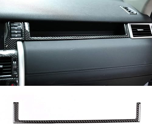 YIWANG Cubierta de marco de fibra de carbono real Co-Pilot en forma de U para Land Rover Discovery Sport 2015-2019 Accesorios de automóvil