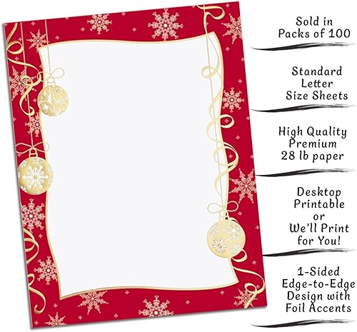 Miniatura 3 de PaperDirect Papel de papel de aluminio brillante y dorado, juego de 100 unidades, papelería navideña