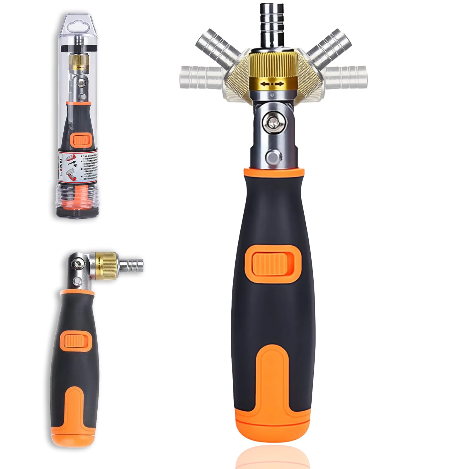 10 in 1Professional Ratchet Screwdriver with Integrated Torque Control & Magnetic Bit Holder, 10 Bits im intergrierten Bitmagazin enthalten; magnetischer Bithalter,Precision Hand Tool for Electronics