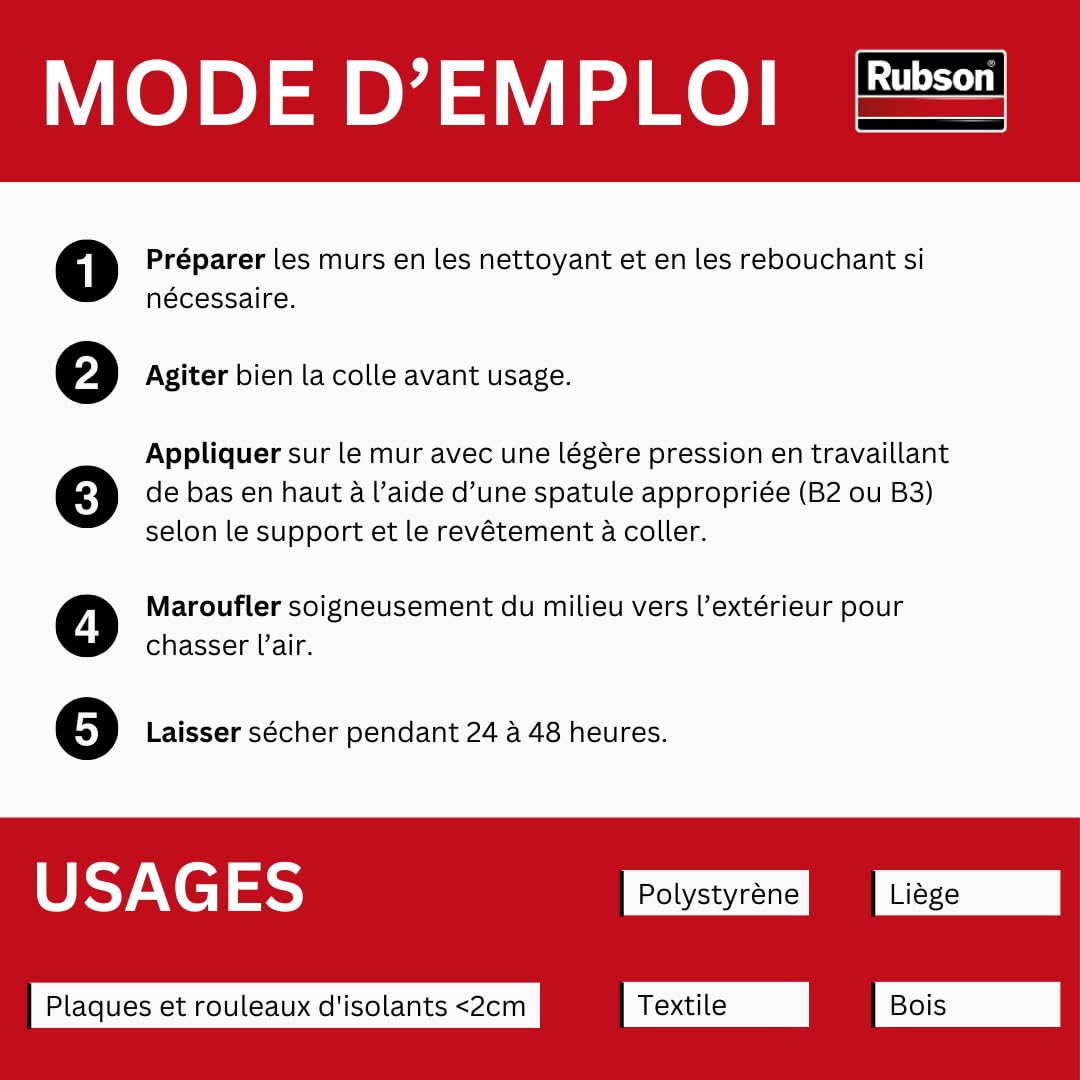 Rubson Collez Tous Vos Isolants, Multi-matériaux, Seau 7 kg