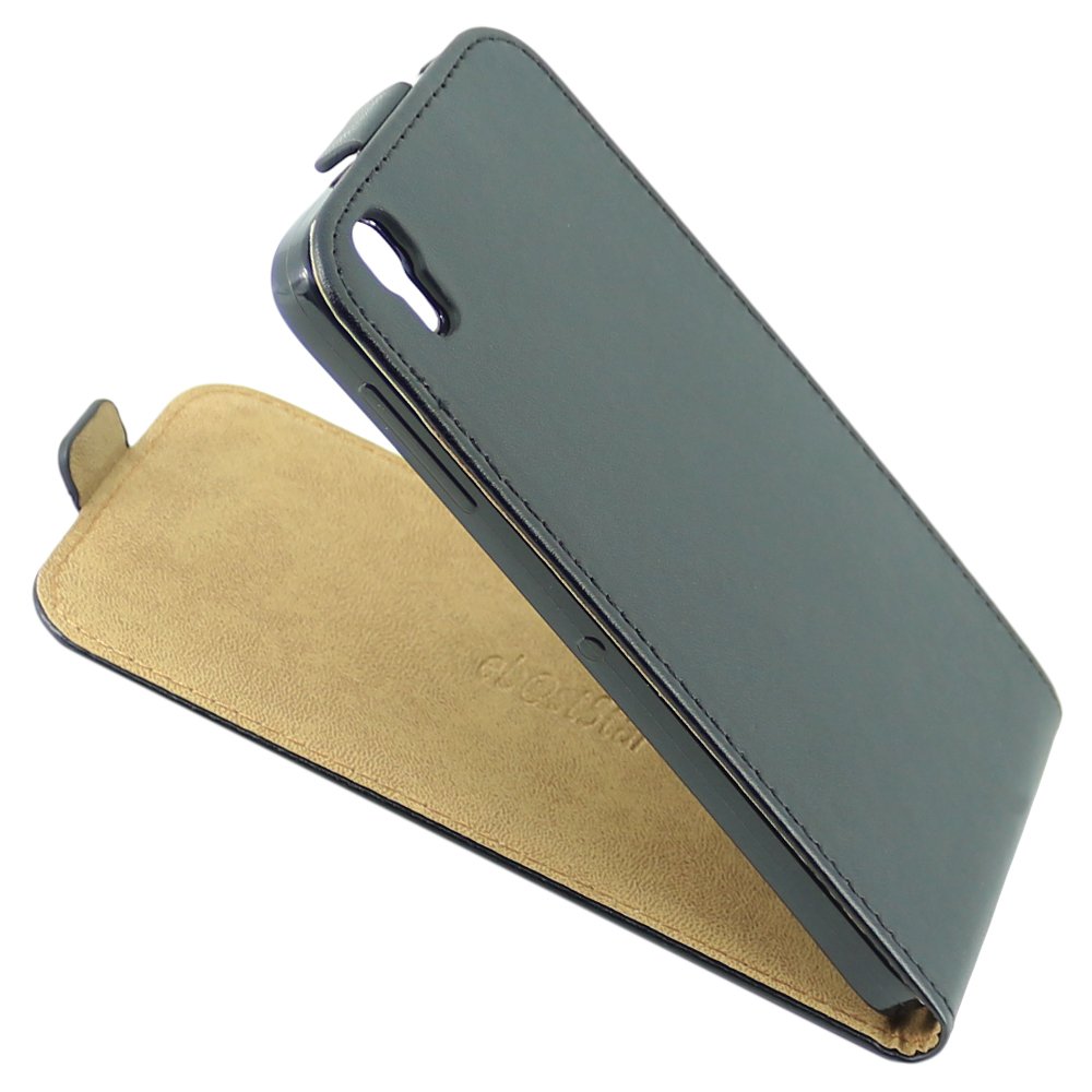 EbestStar Cover Con Risvolto Per Alcatel Idol 4S (5.5") In Pelle PU, Nero, + Pellicola In Vetro Temperato 9H Inclusa