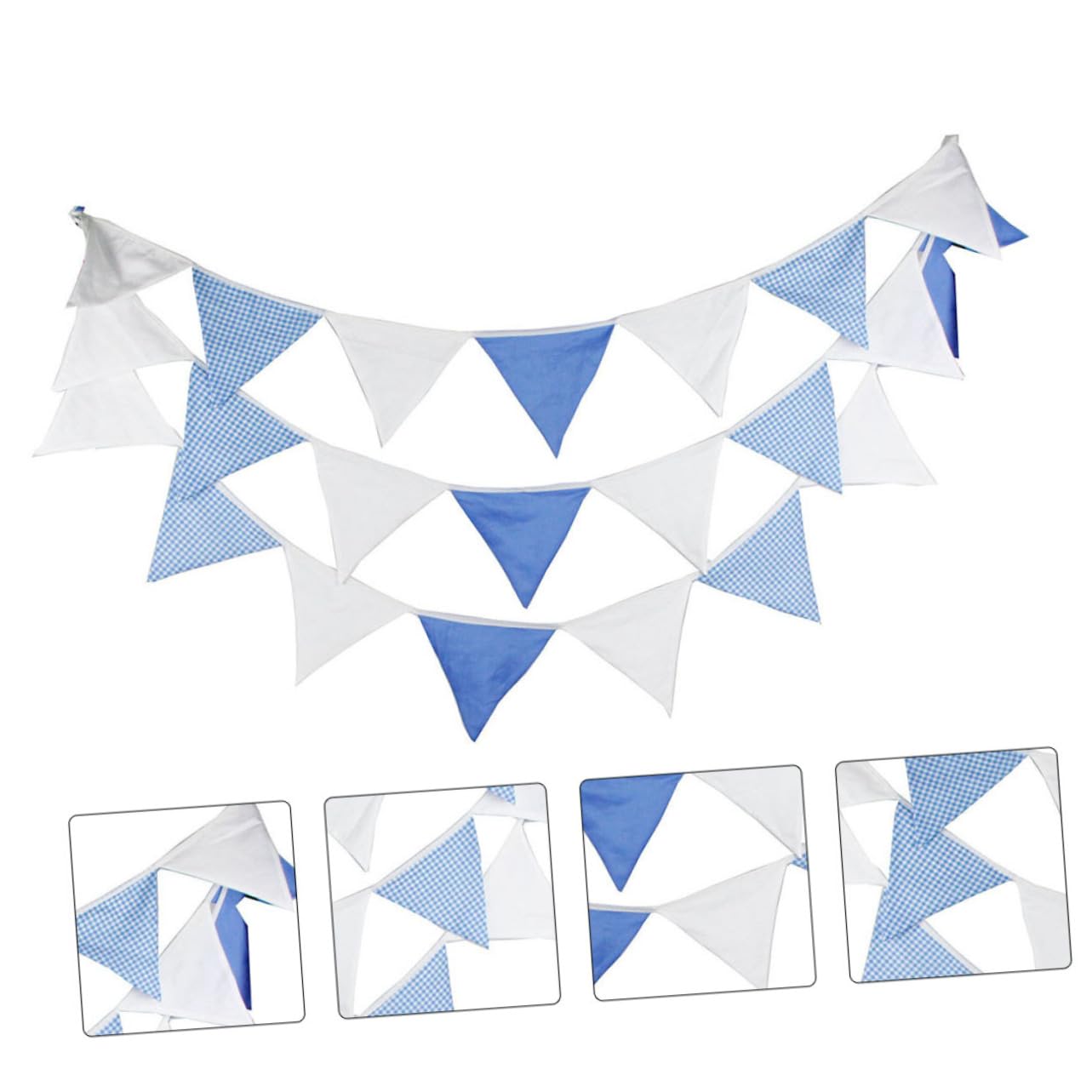 BRIGHTFUFU Blue Birthday Decorations 1pc Festive Banner Wedding Flag Decorative Bunting Pull Flag for Party