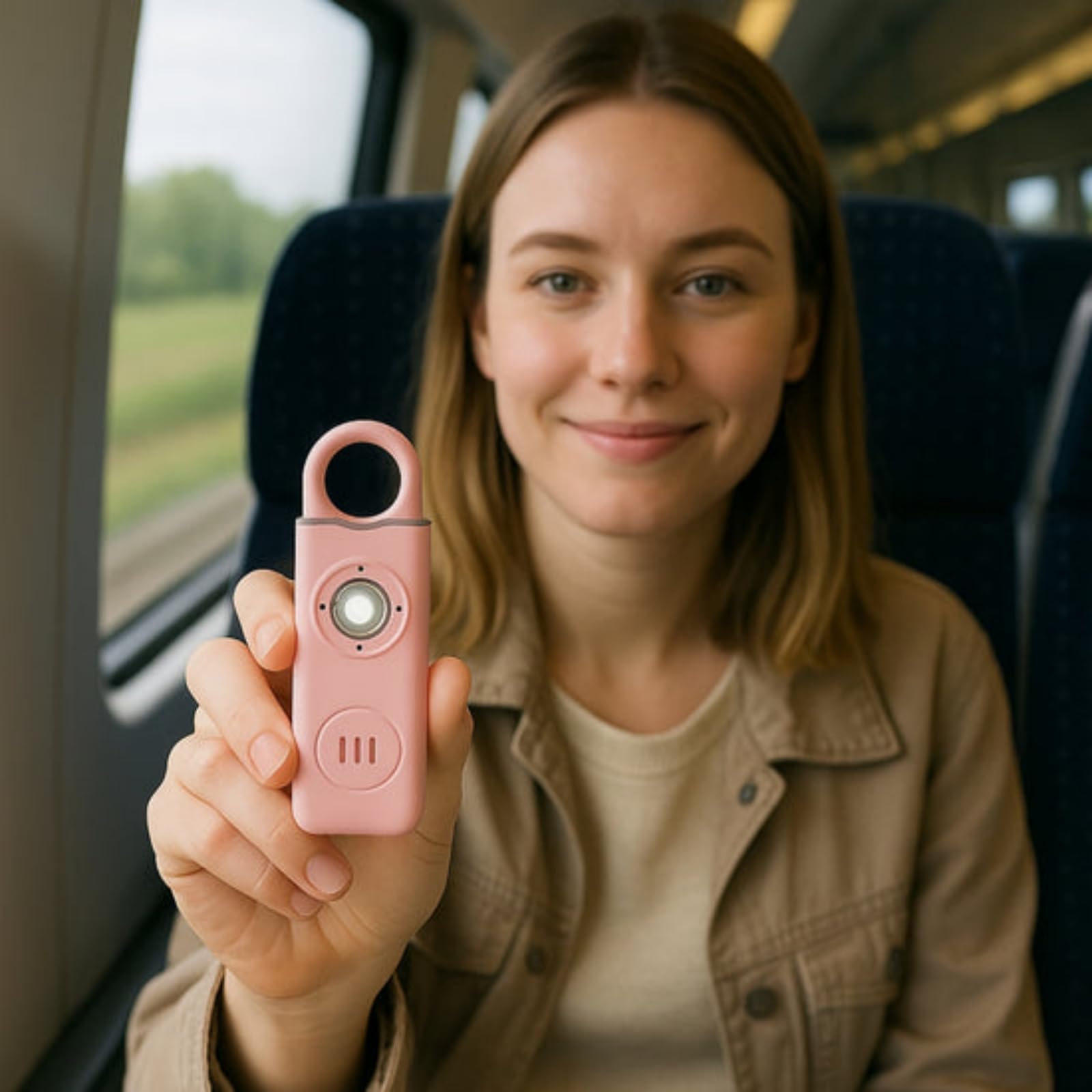 beesayfe 2.0 Taschenalarm，Tragbares Selbstverteidigungsgerät mit einem 130-Dezibel-Alarm und LED-Licht, geeignet für Kinder, ältere Menschen und Nachtschichtarbeiter