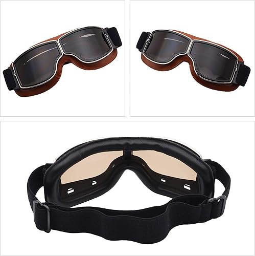 Miniatura 7 de Peicees Gafas Vintage para Motocicleta Gafas de Aviador Gafas de Casco de Piloto Gafas de Equitación Motocross Bicicleta de Montaña Scooter ATV