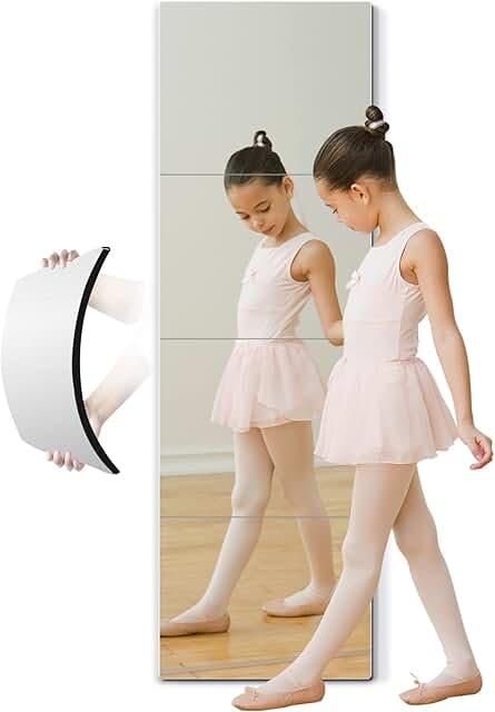 Full Length Mirror for Kids Safety Shatterproof Mirror, Plastic Wall Mir...