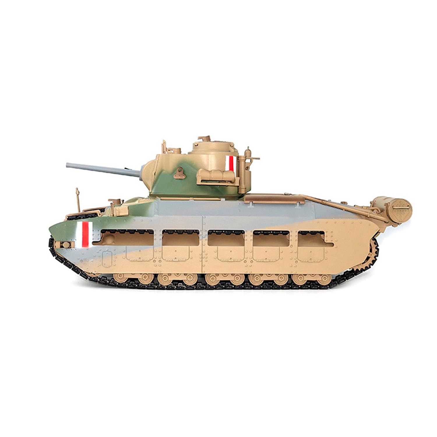 Sistema a infrarossi 1/16 Tongde, carro armato radiocomandato Matilda III IV 320, torre girevole, luce e rumore, tutte le ruote in metallo, batteria pronta per il funzionamento