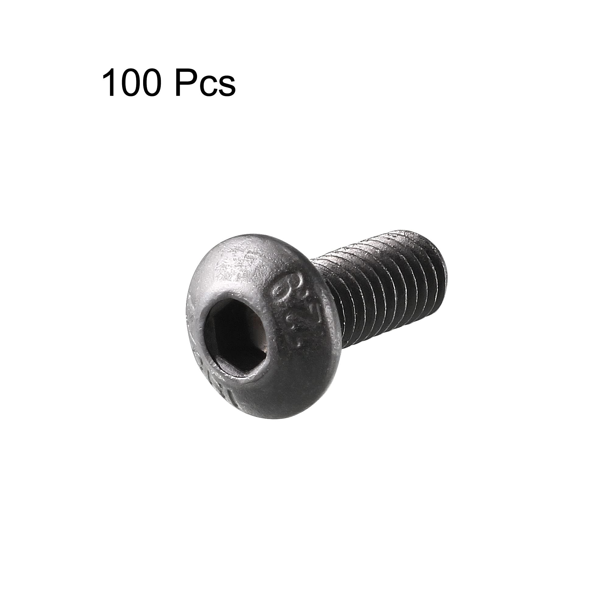M4-0.7 Metric 10.9 Black Alloy Steel Allen Hex Socket Button Head Screws – ISO7380