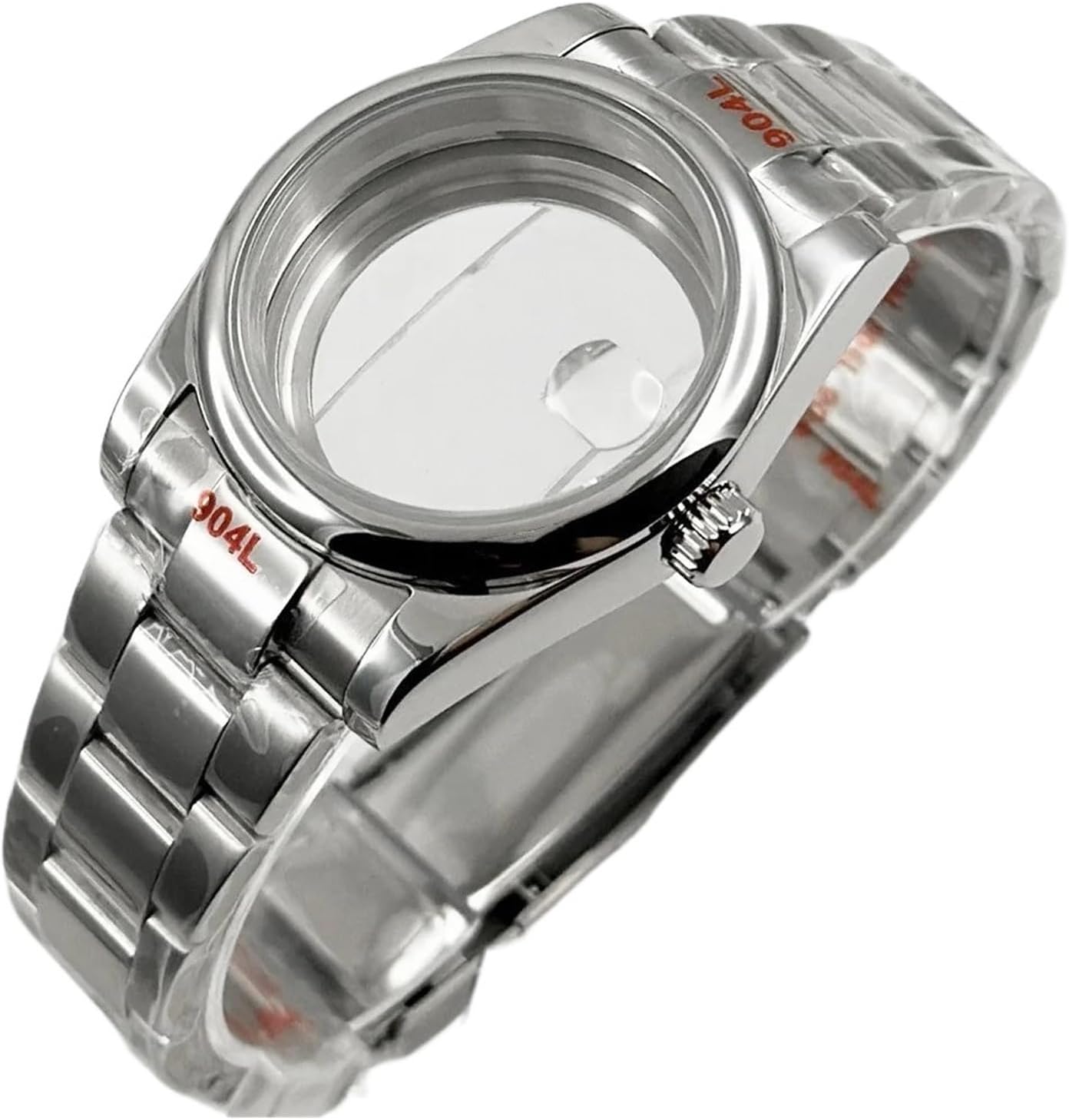 36mm/40mm NH35 Watch Case Sapphire Glass Waterproof For NH34 NH36 Movement 28.5mm Dial Date Just Stainless Steel Polish Bracelet