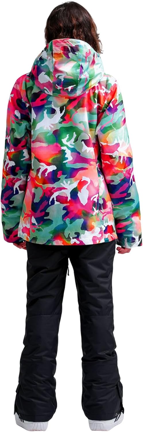 GSOU SNOW Women's Ski Jackets and Pants Set Snowboarding Snowsuit Snow Coat Hooded Waterproof Windproof - Image 2