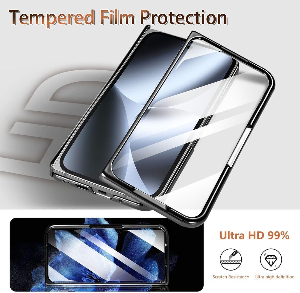 YUANSHXM-Hinge Case for Google Pixel 10  Pro Fold,Heavy Duty Protection Wallet Detachable Magnetic Suction Leather Cover Built-in Screen Protector Shockproof Shell (10  Pro Fold,Black)