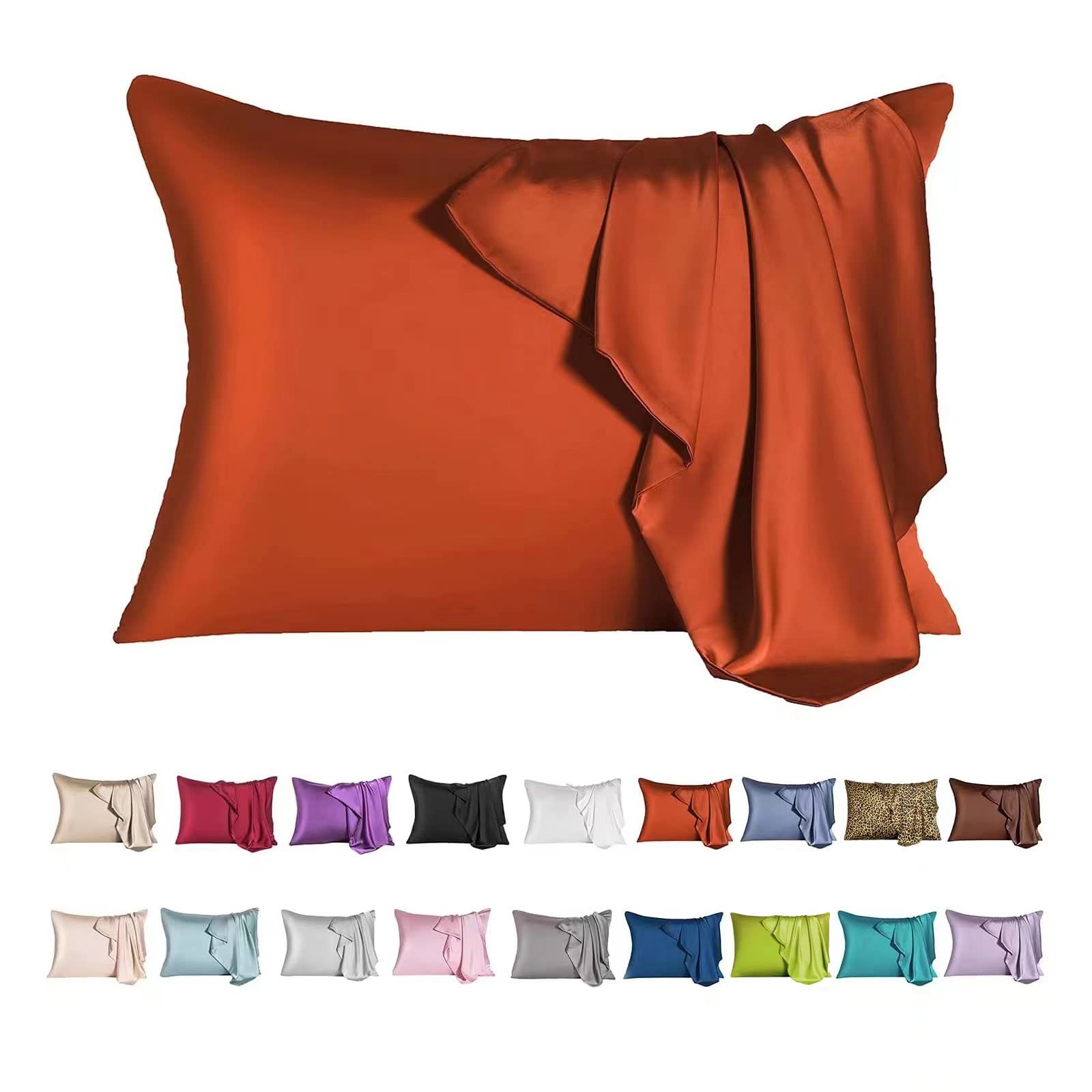Halloween Decorative Pillowcases,Mulberry Silk Pillowcase for Hair and Skin,King Size Cooling Pillow Case with Hidden Zipper,Allergen Proof Dual Sides Soft Breathable Smooth Silk Pillow Cover.